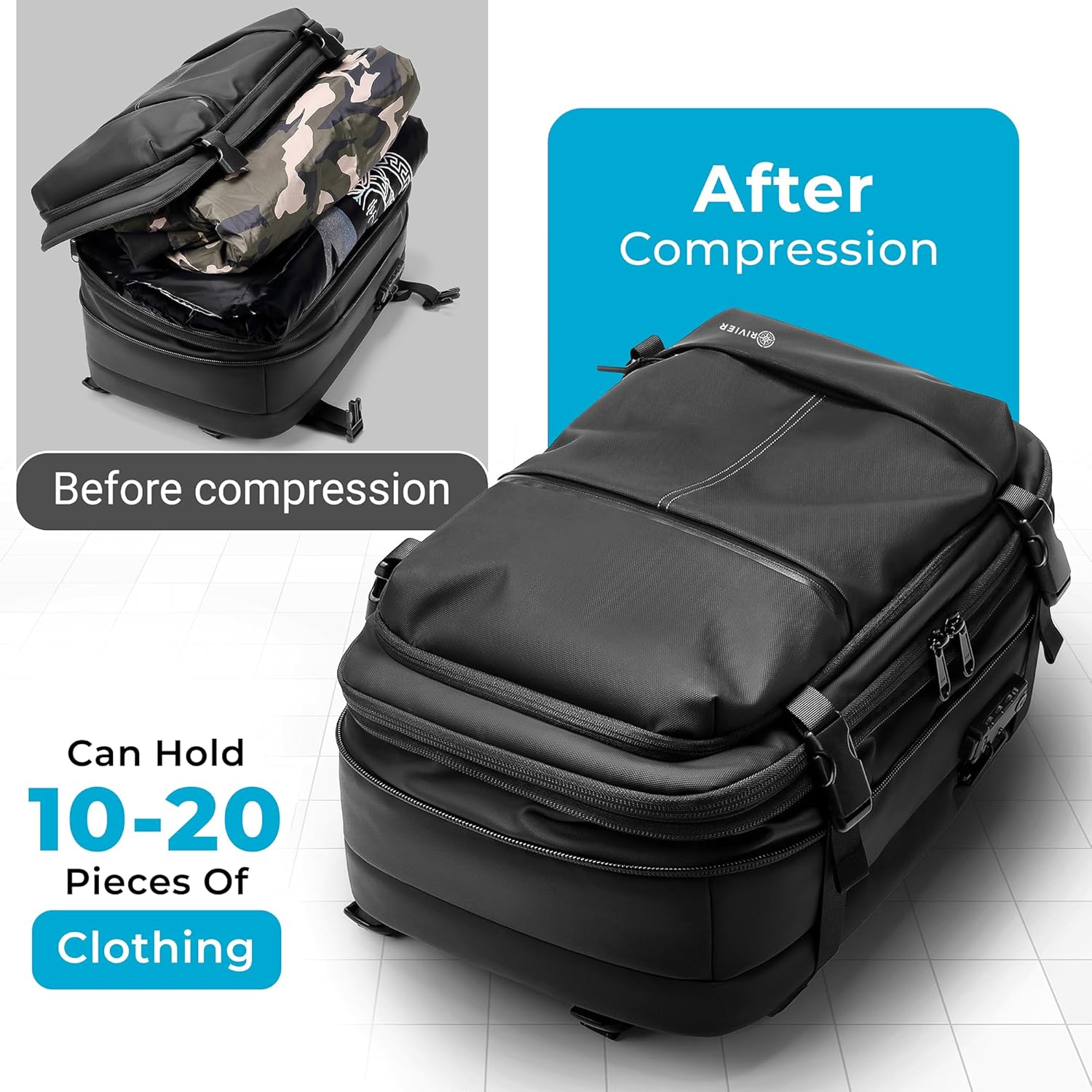 AirSeal Pro – Sac à dos de voyage à compression sous vide