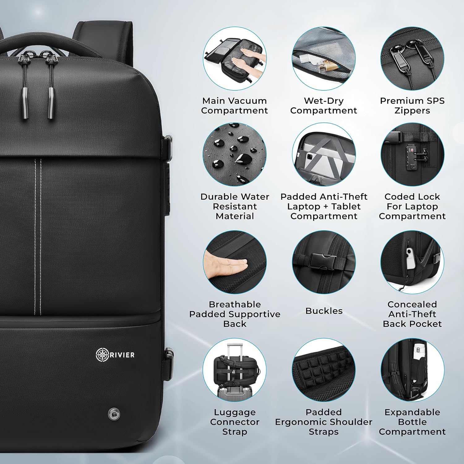 AirSeal Pro – Sac à dos de voyage à compression sous vide