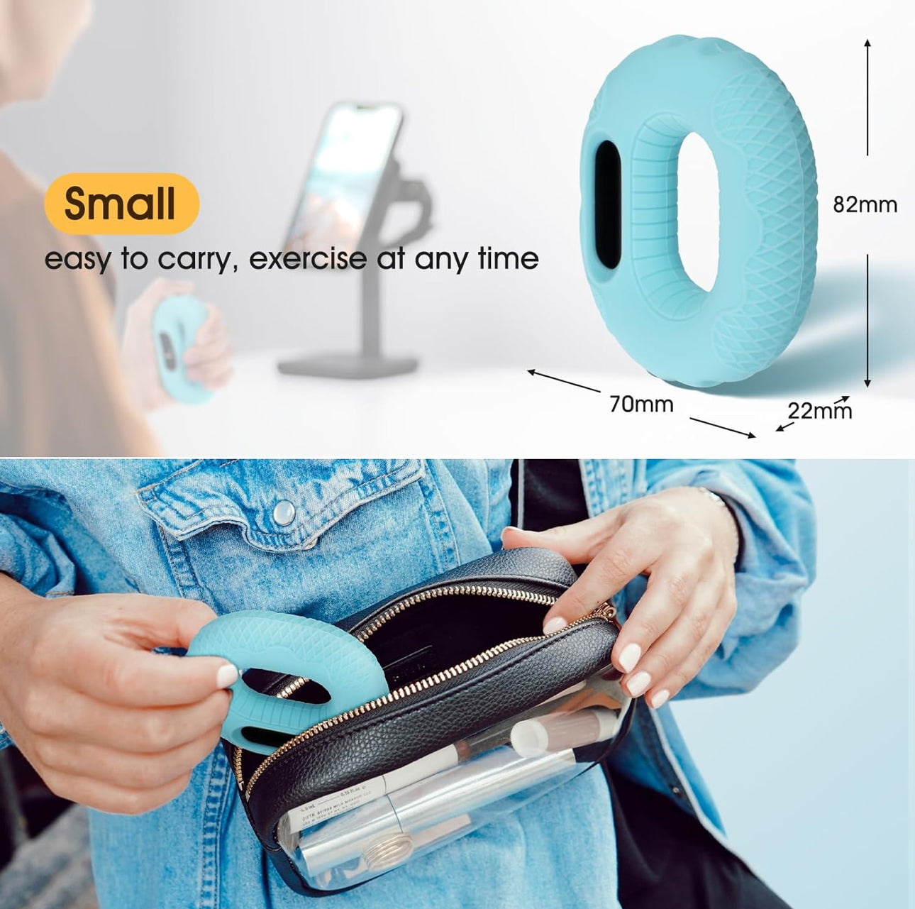 Entraîneur de force de préhension avec minuterie Bluetooth