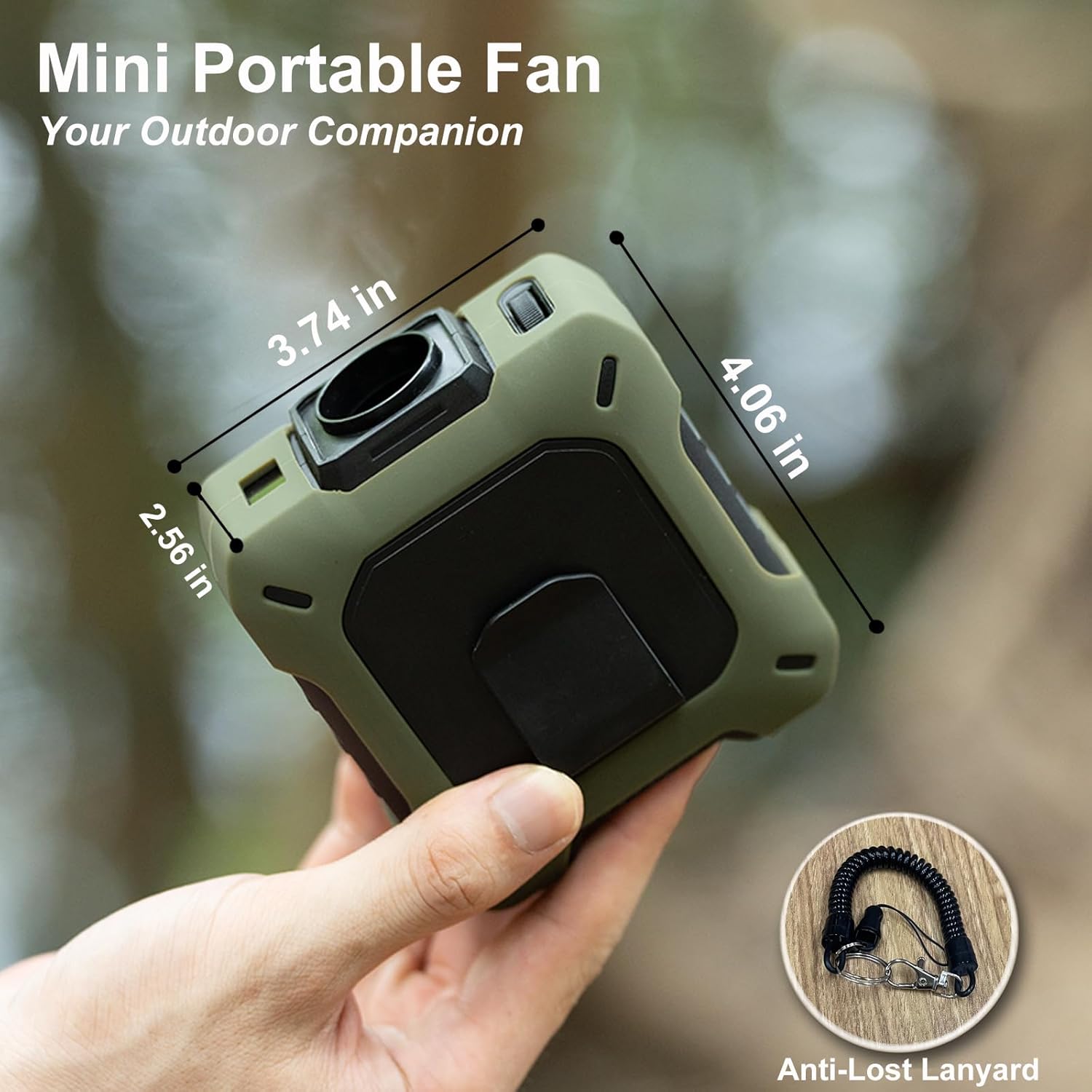CoolBelt Pro – Ventilateur de taille portable et batterie externe avec support de bureau