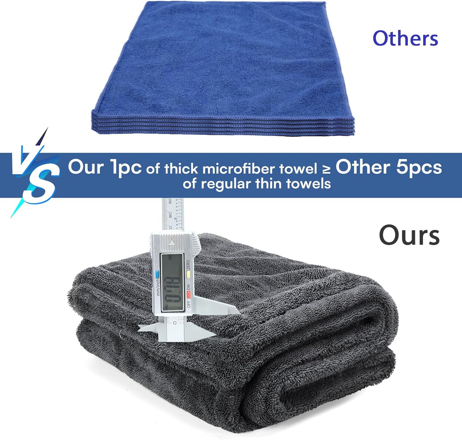 2+1 pcs MagicDry Twist-Weave Microfiber Car Towel – Streak-Free, Ultra-Absorbent, Scratch-Safe