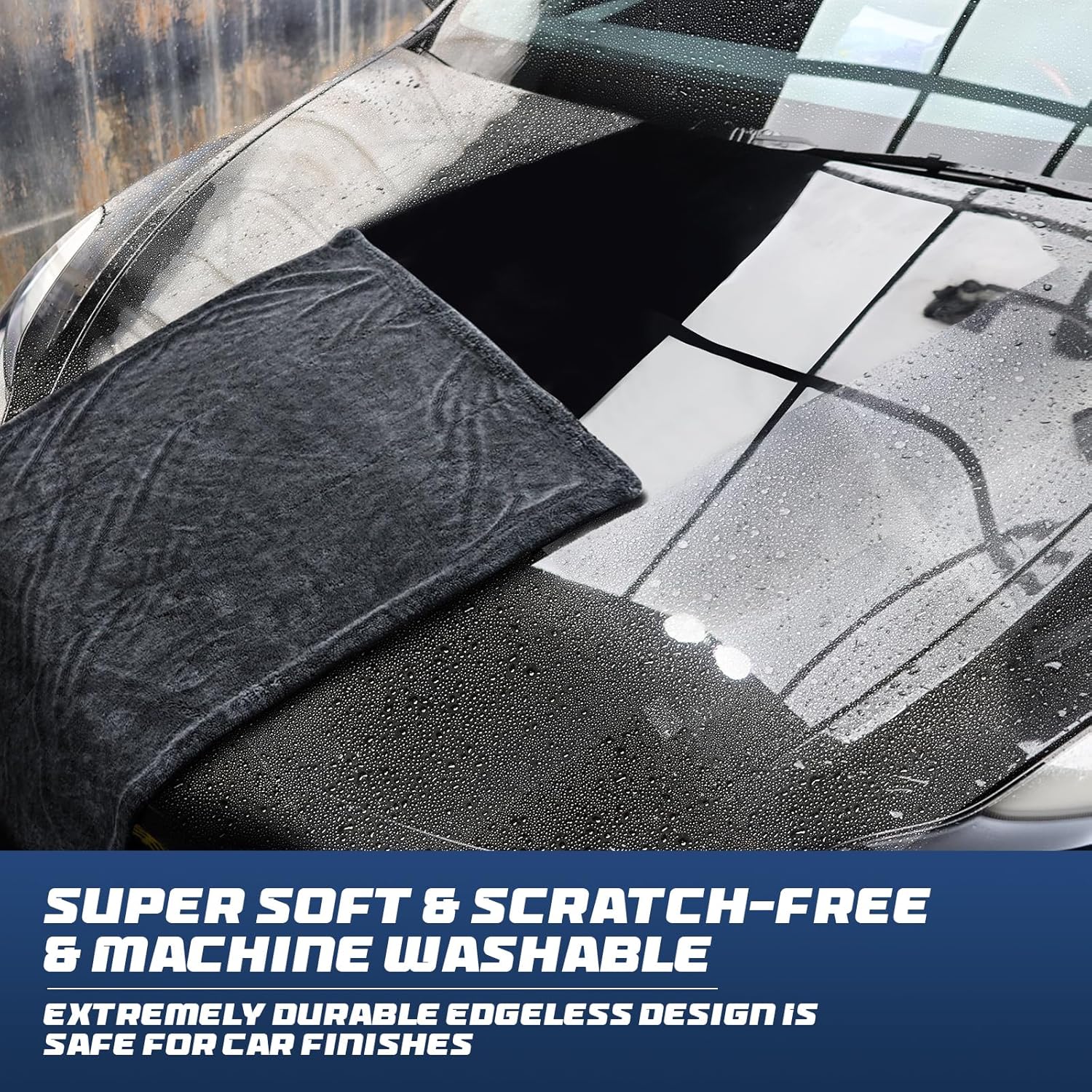 2+1 pcs MagicDry Twist-Weave Microfiber Car Towel – Streak-Free, Ultra-Absorbent, Scratch-Safe