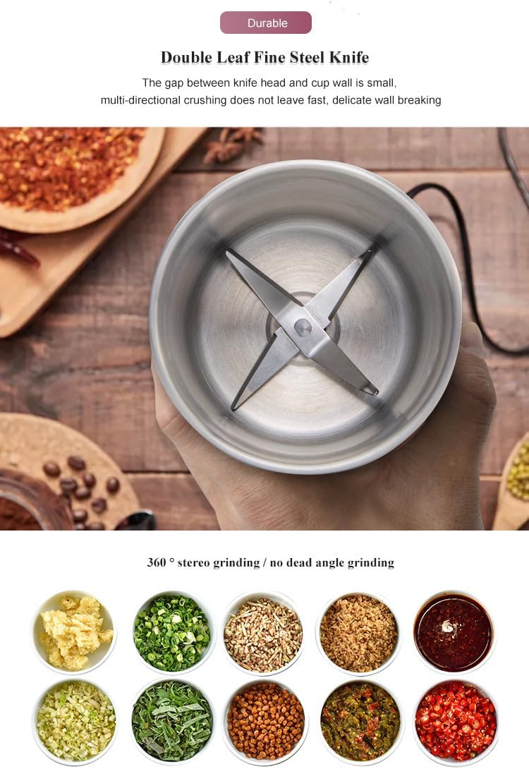 Voltix Electric Multi-Use Cup Grinder – Large Capacity Stainless Steel