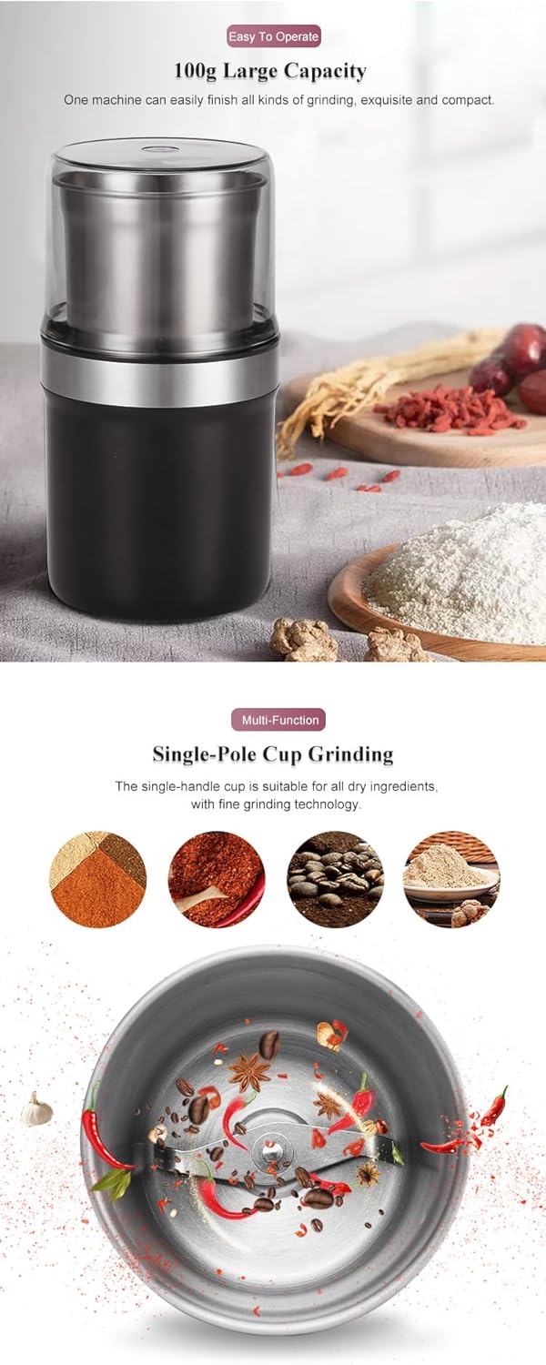 Voltix Electric Multi-Use Cup Grinder – Large Capacity Stainless Steel
