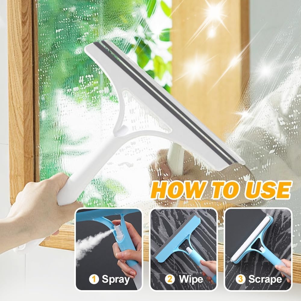 3-in-1 Spray Window & Mirror Squeegee